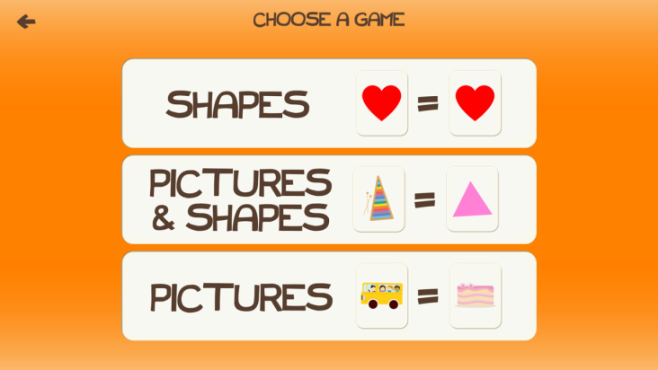 Kids Color and Shape Card Matching screenshot