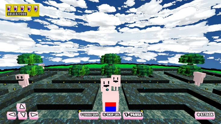Attack of the Naked Blockheads 3D screenshot