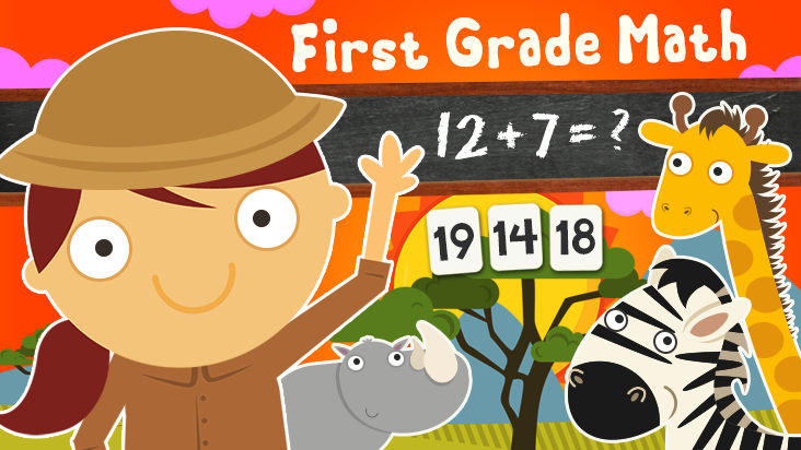 123 Animal First Grade Math Games for Kids icon