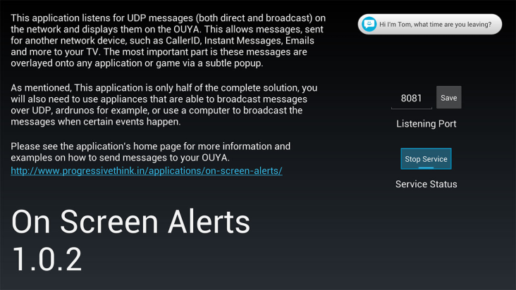 On Screen Alerts screenshot