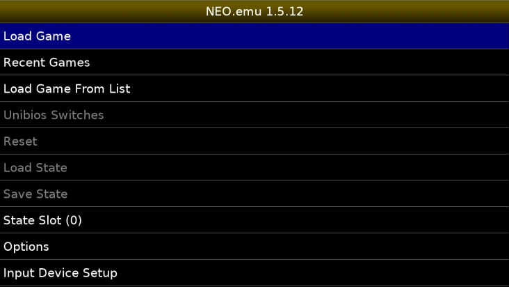 NEO.emu screenshot