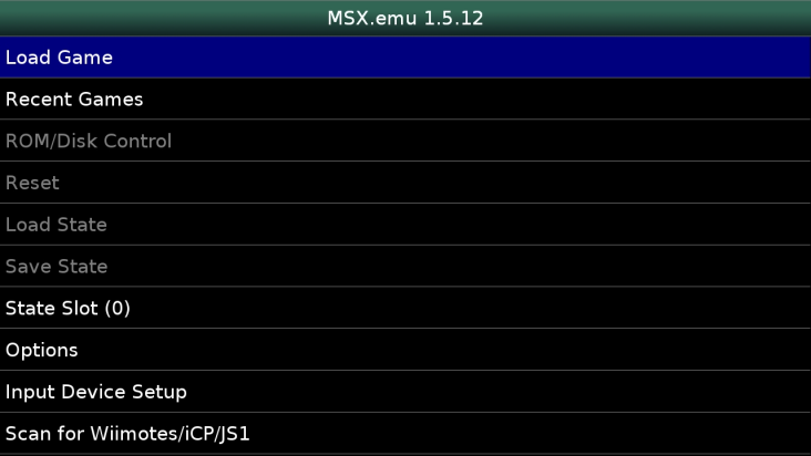 MSX.emu screenshot