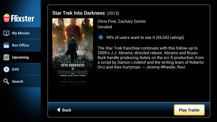 Flixster screenshot