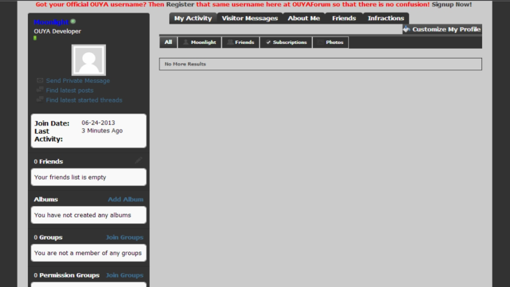 Unofficial OUYA Forum App screenshot