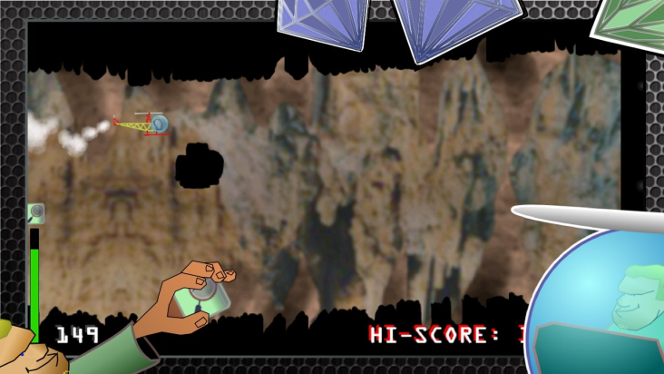 Helicopter. Escape the cave screenshot