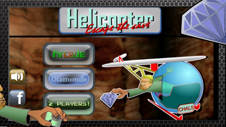 Helicopter. Escape the cave screenshot