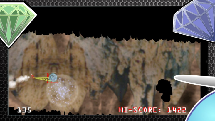 Helicopter. Escape the cave screenshot