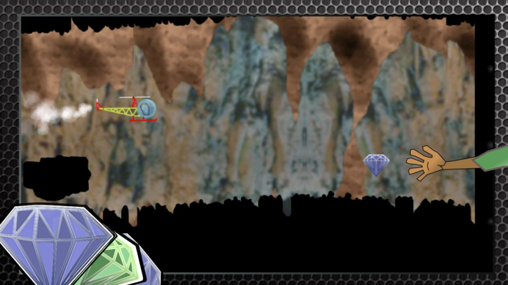 Helicopter. Escape the cave screenshot
