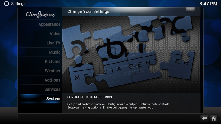 XBMC on OUYA screenshot