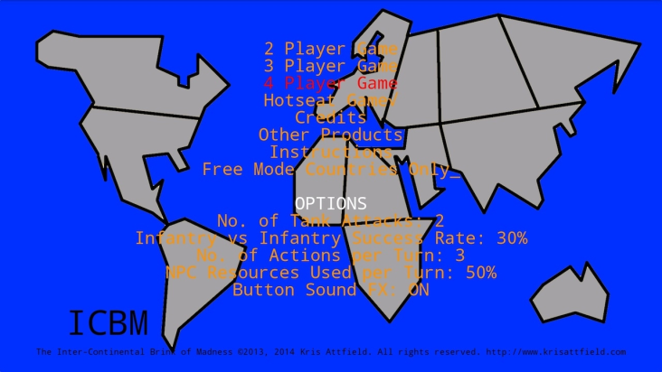 The Inter-Continental Brink of Madness screenshot