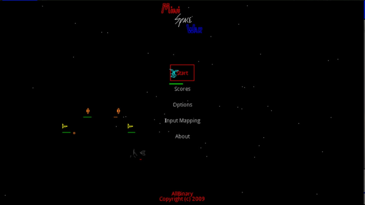 MiniSpaceWar w/Vectors screenshot