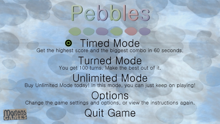 Pebbles screenshot