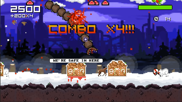 Super Mega Worm Vs Santa Saga screenshot