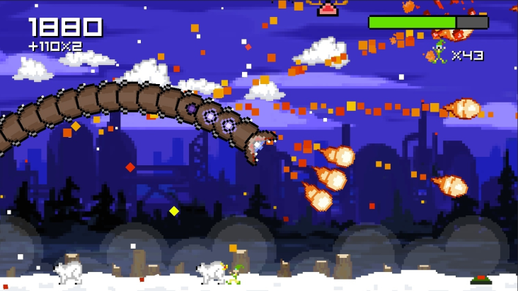 Super Mega Worm Vs Santa Saga screenshot