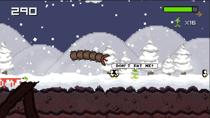 Super Mega Worm Vs Santa Saga screenshot