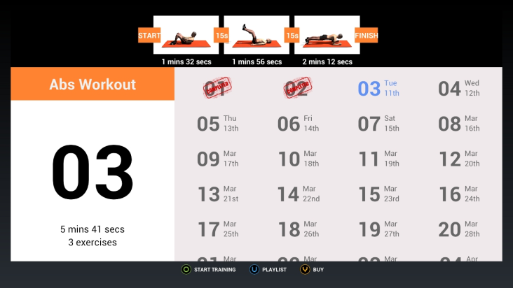 Workout on OUYA screenshot
