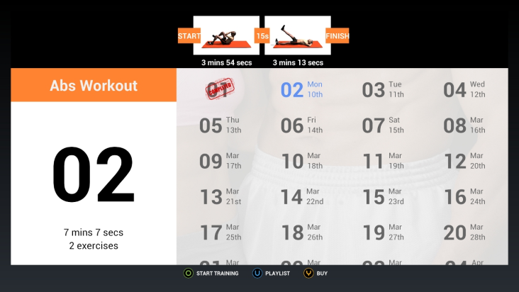 Workout on OUYA screenshot