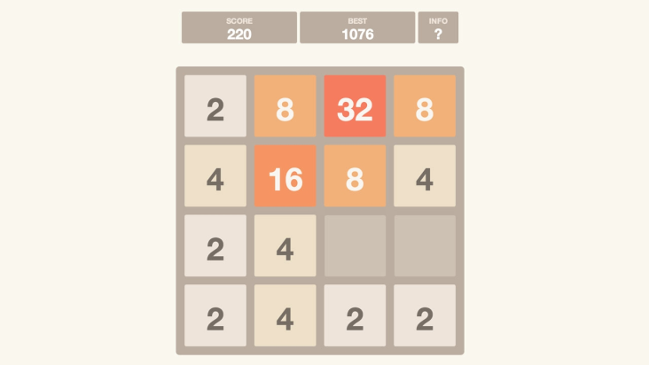 2048 screenshot