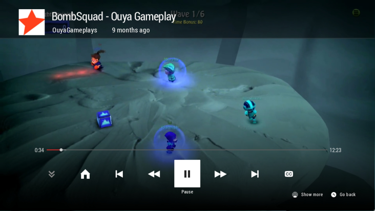 YouTube on OUYA screenshot