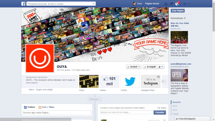 Unofficial Facebook screenshot