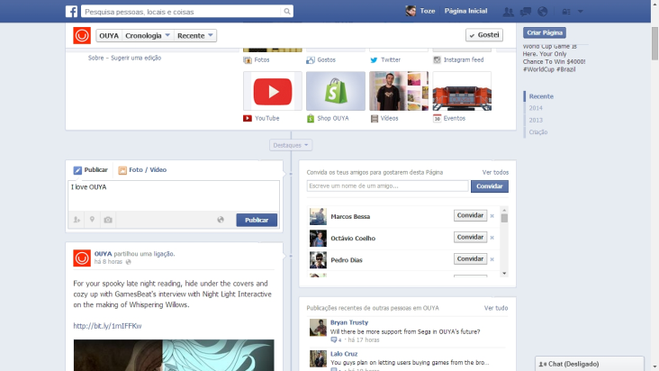 Unofficial Facebook screenshot
