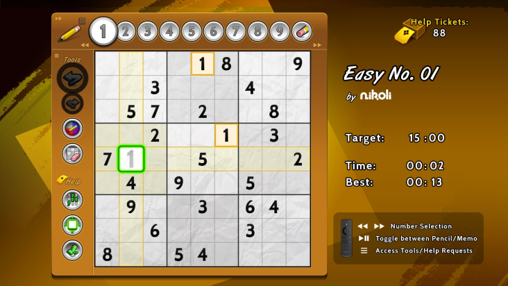 Nikoli Sudoku screenshot