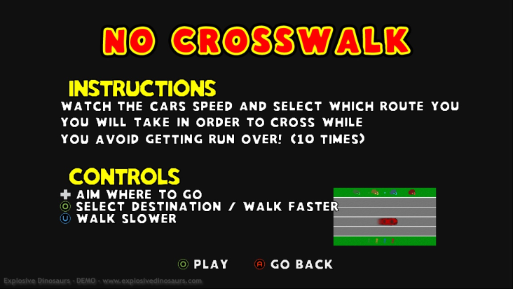 XD: No crosswalk screenshot