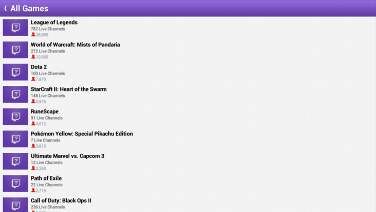 TwitchTV screenshot