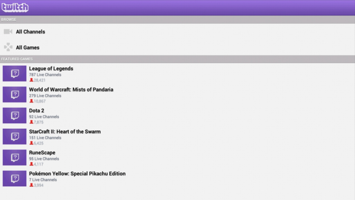TwitchTV screenshot