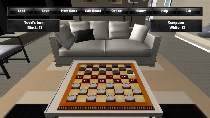 3D Checkers for OUYA screenshot